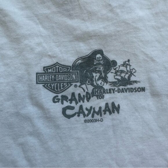 Harley Davidson | White with Black Flames Short Sleeve Tee | Size Large - Picture 4 of 6